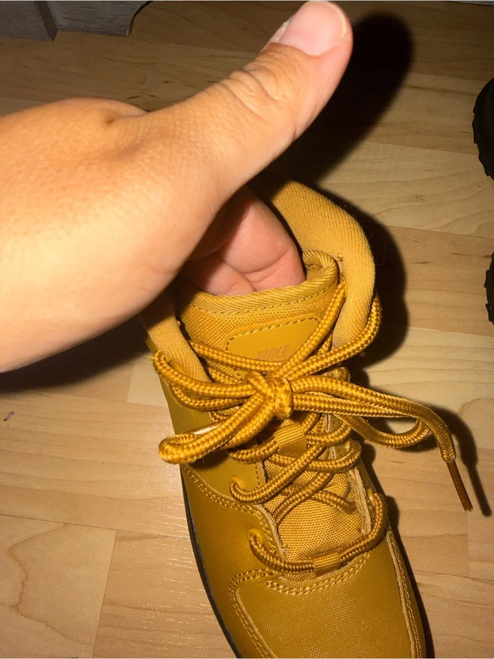 Never Worn! No Box! No Tags. Mustard Yellow Lace-Up Work BootsBoys  Size 1
